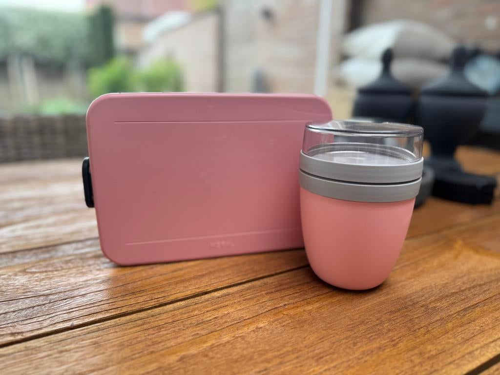 Mepal broodtrommel en lunchpot / yoghurtbeker, Ophalen of Verzenden, Gebruikt, Overige typen