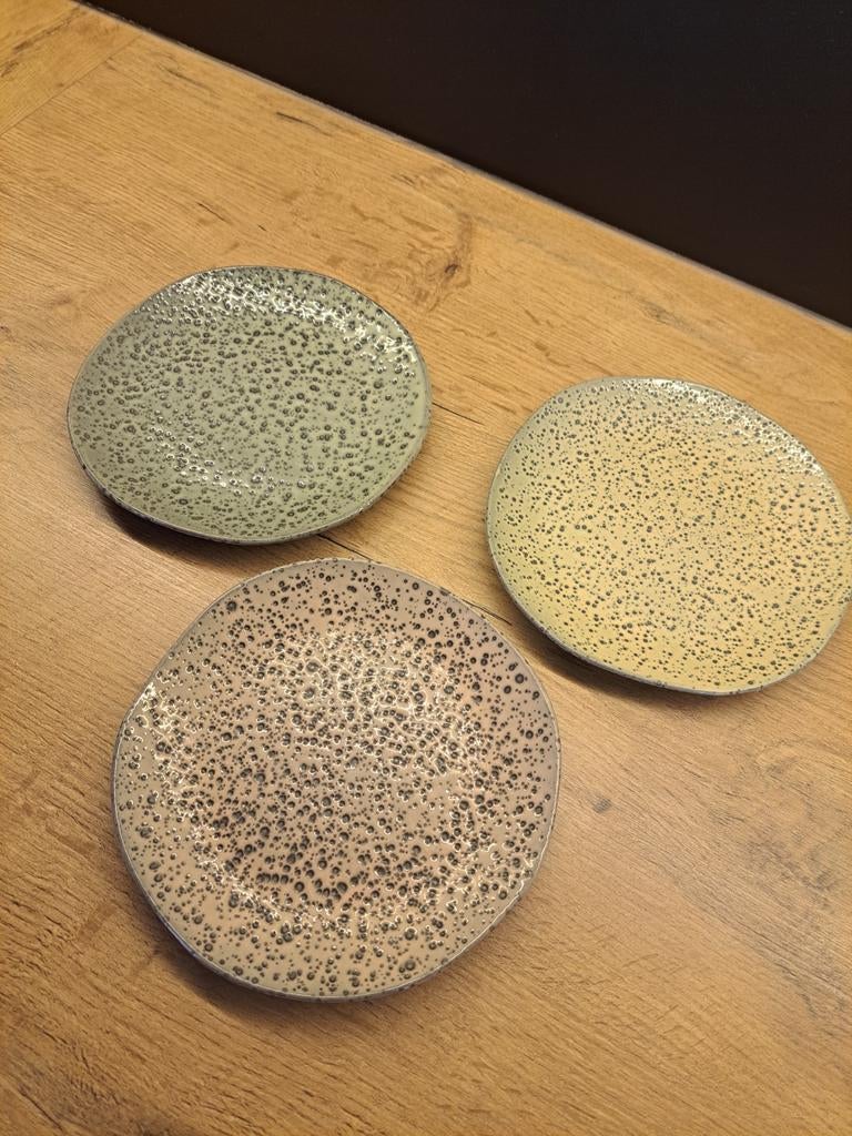 HK Living gebaksbordjes,doorsnee 16cm, Huis en Inrichting, Ophalen of Verzenden, Overige materialen, Overige stijlen, Bord(en)