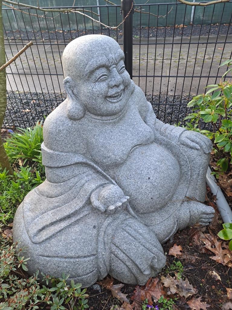 Grote Boeddha van graniet - 800-900 kg, Tuin en Terras, Tuinbeelden, Ophalen of Verzenden