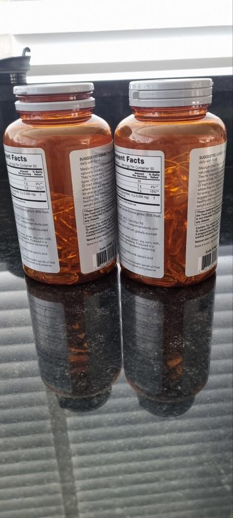 NOW Sports MCT Olie 1000mg Softgels (1x nieuw, 1x geopend), Ophalen of Verzenden, Zo goed als nieuw, Overige typen