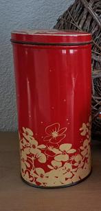 Vintage retrostijl rode beschuitbus merk Hooimeijer, Verzamelen, Blikken, Ophalen of Verzenden, Gebruikt, Beschuit, Overige merken