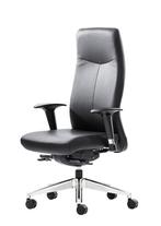 Rovo XL Manager Ergonomische Bureaustoel in het Zwart Leer !, Zwart, Nieuw, Ophalen of Verzenden, Bureaustoel