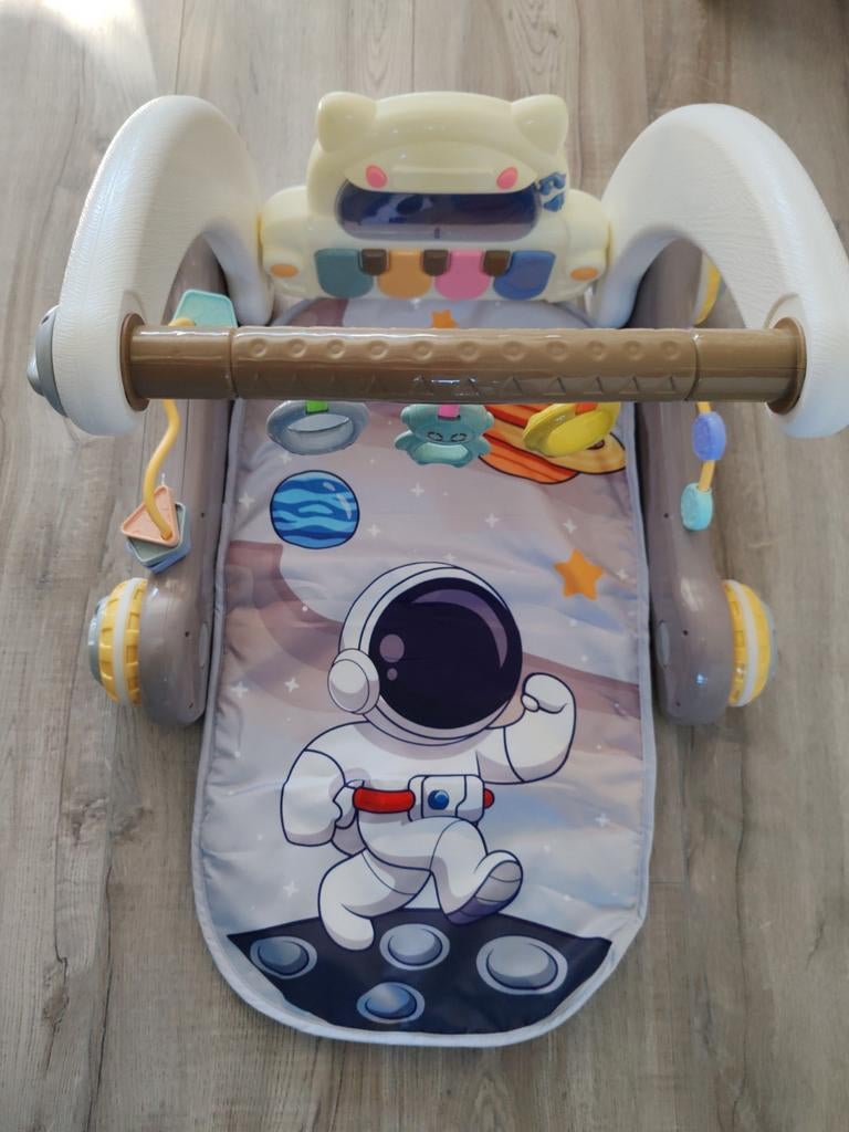 Eco Toys 2-in-1 speelkleed en looptrainer ruimte thema, Ophalen, Zo goed als nieuw, Met licht