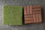 Runnen vlondertegels Ikea - 8 stuks (4 kunstgras, 4 hout), Ophalen of Verzenden, Zo goed als nieuw, Hout