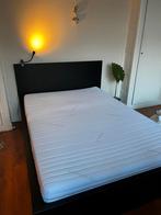 Malm bed zwart Ikea incl. lades, lattenbodems en matras, Ophalen, Zwart, Tweepersoons, 140 cm