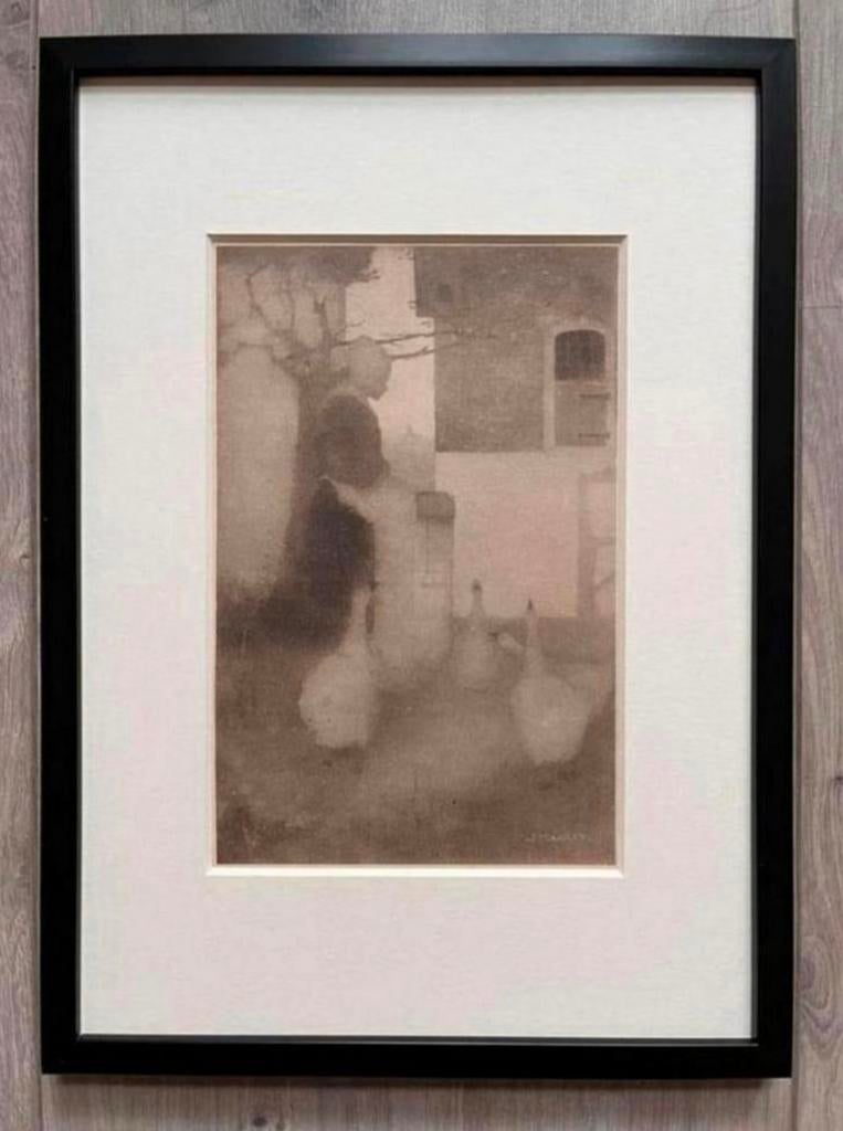 Jan Mankes 1889-1920 / Heliogravure Ganzenliesje 1923, Antiek en Kunst, Ophalen of Verzenden