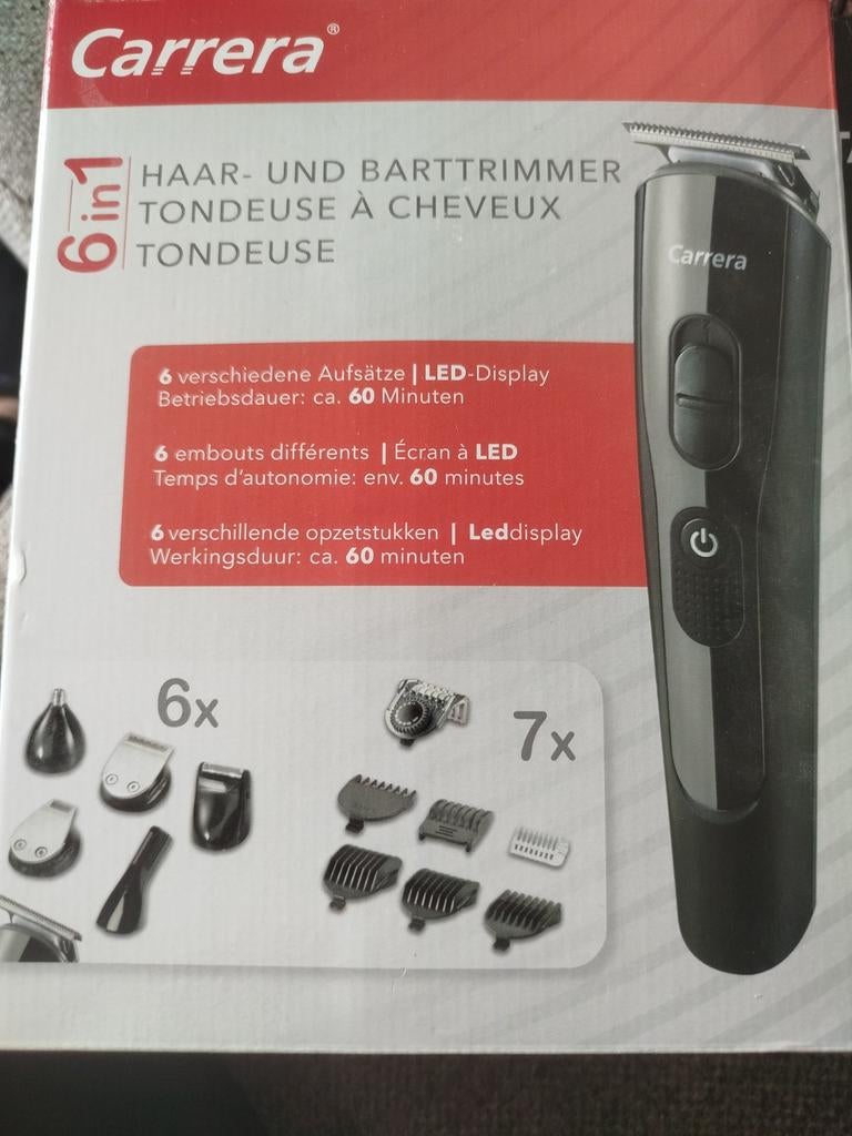 Carrera 6-in-1 Haar- en Baardtrimmer - Nieuw in doos, Ophalen of Verzenden, Zo goed als nieuw, Scheren en Epileren