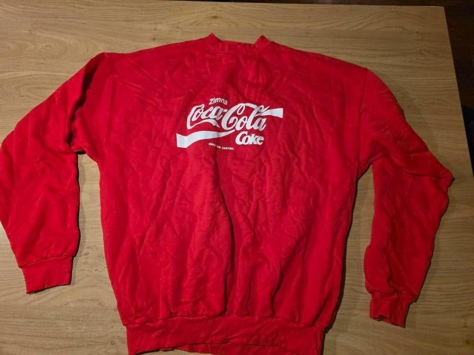 Poolse Coca-Cola trui rood wit maat L, Maat 52/54 (L), Coca-Cola, Ophalen of Verzenden, Gedragen