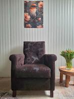 Nieuwe fauteuil met bloemenprint en verstelbare rugleuning, Huis en Inrichting, Fauteuils, Ophalen, Minder dan 75 cm, Nieuw, Landelijk, modern