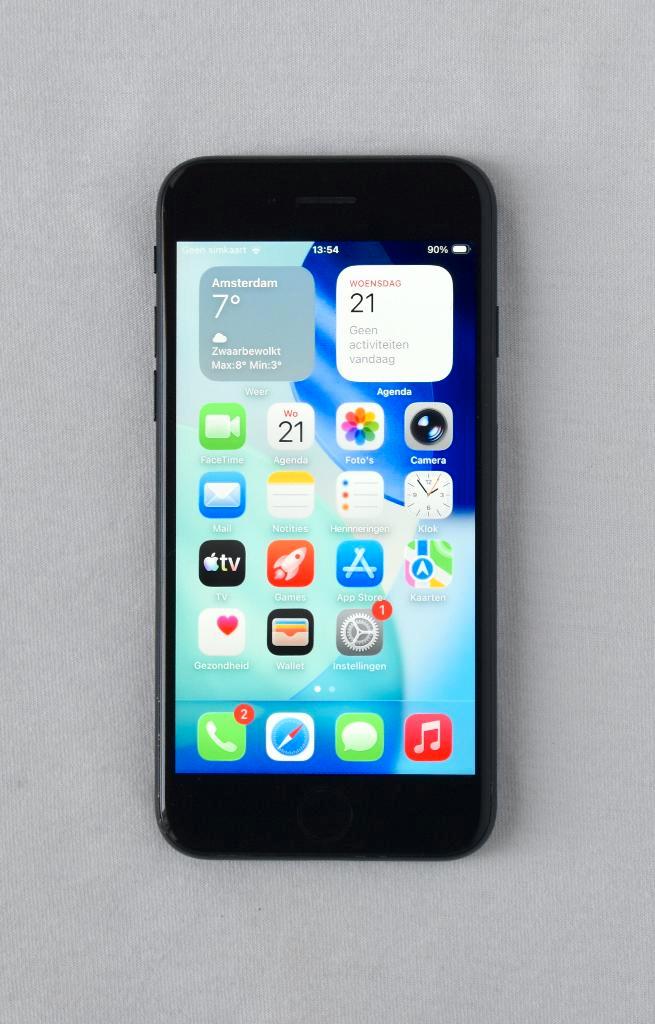 iPhone SE 2020 128GB zwart: nieuwe batterij, garantie, Telecommunicatie, Mobiele telefoons | Apple iPhone, Zo goed als nieuw, 128 GB