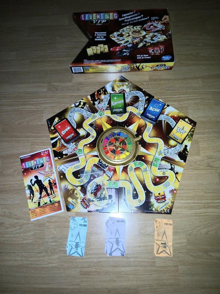 Levensweg VIP Bordspel - Word een Ster!, Ophalen, Gebruikt, Hasbro
