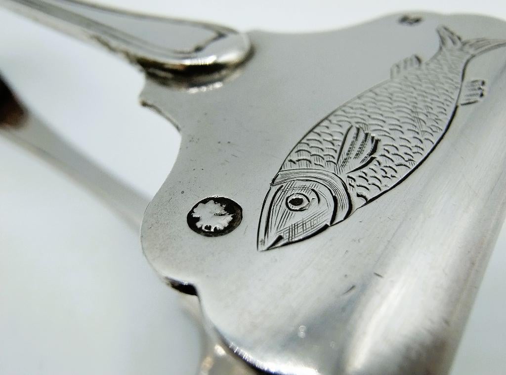 Zilveren sardine tang, W. en Middendo Baksteen, Rotterdam, Verzenden, Zilver