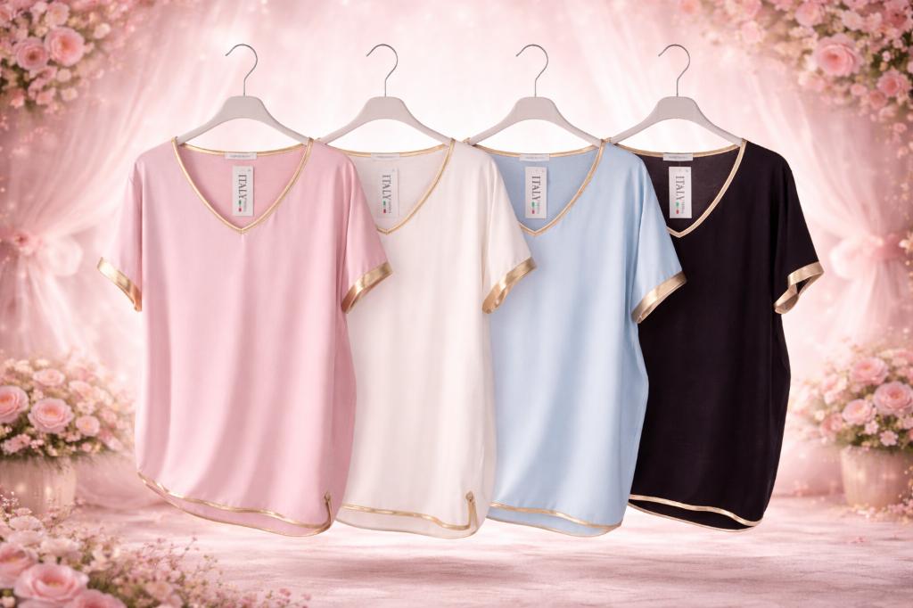 Golden Glow – De Ultieme Luxe Basic met een Gouden Touch!, Kleding | Dames, Ophalen of Verzenden, Nieuw, Overige kleuren, Korte mouw