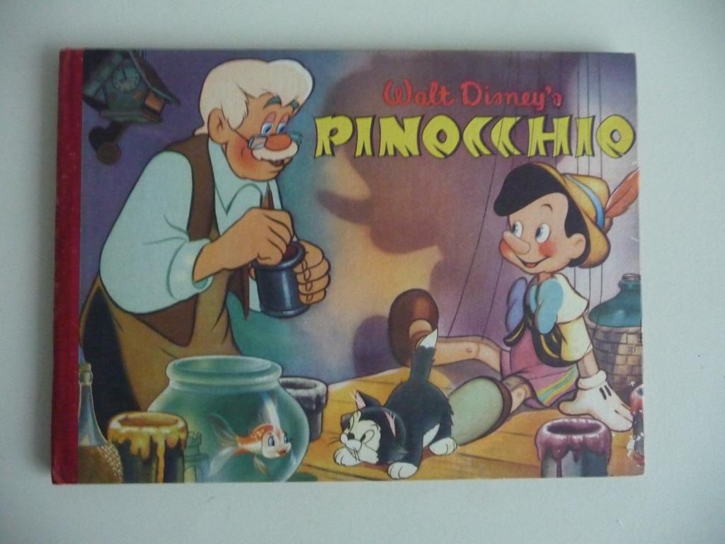 Plaatjesboek - PINOCCHIO - van WALT DISNEY, 50-er jaren, Ophalen of Verzenden, Gelezen, Uitgave Weekblad Margriet, Plaatjesalbum