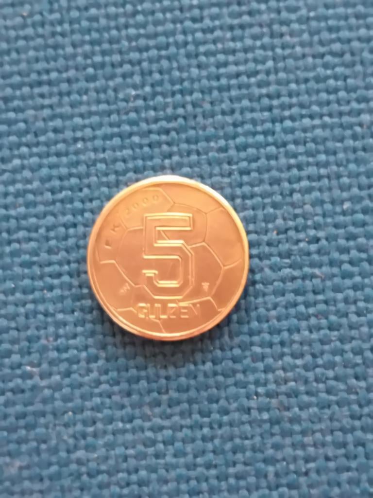 Bronzen munt  EK 2000. 5 gulden, Postzegels en Munten, Munten | Nederland, Ophalen of Verzenden, Koningin Beatrix, 5 gulden