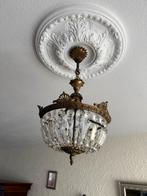 Elegante Empire Stijl Kroonluchter met Kristallen, Ophalen of Verzenden, Gebruikt, Glas