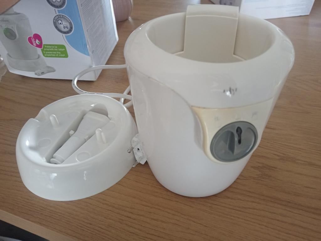 Chicco Flessenwarmer Thuis-Op Reis, Ophalen of Verzenden, Zo goed als nieuw, Flessen- of potjesverwarmer