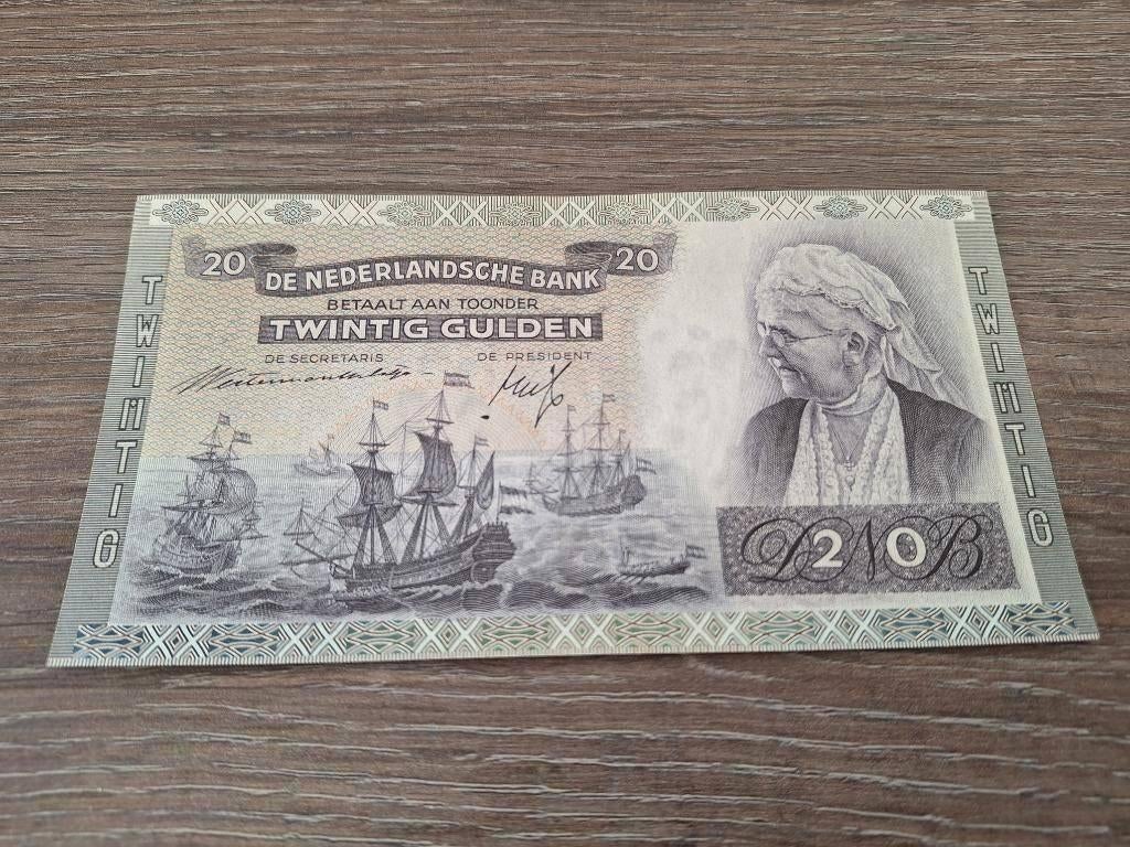 Heel mooi biljet 20 gulden Emma, Prachtig+, Ophalen of Verzenden, 25 gulden