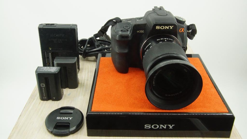Sony a200 spiegelreflex starters camera met 18-70mm lens, Gebruikt, Spiegelreflex, 10 Megapixel, Ophalen of Verzenden