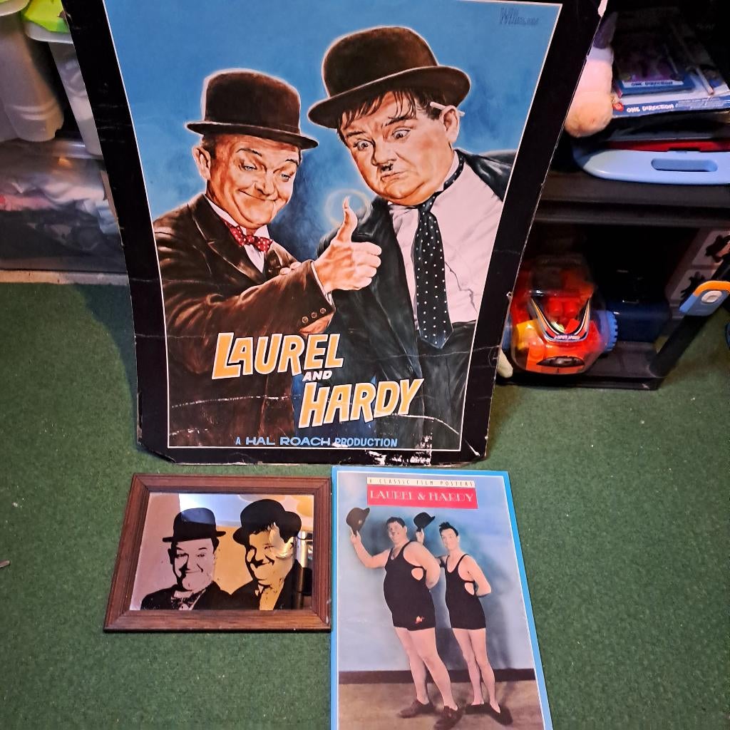 Laurel and hardy, Ophalen, Gebruikt, Poster, Artwork of Schilderij