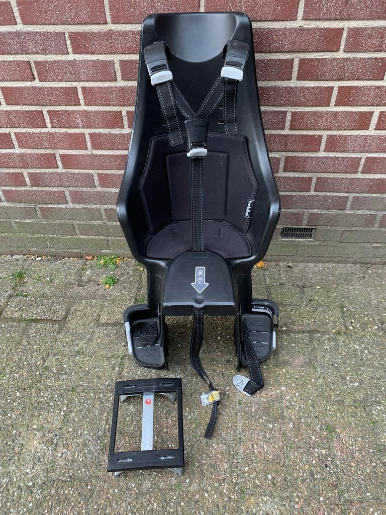 Bobike Fietszitje Achter - Zwart, Achterzitje, 9 t/m 18 kg, Ophalen of Verzenden, Gebruikt