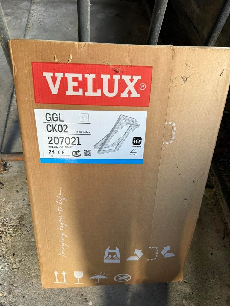 Velux GGL CK02 electrisch bediend NIEUW IN doos, Doe-het-zelf en Verbouw, Glas en Ramen, Ophalen, Minder dan 80 cm, Minder dan 80 cm