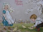 Antieke Kaart uit 1906 - Kinderen & Kuikens, Verzenden, Voor 1920, Gelopen, Feest(dag)