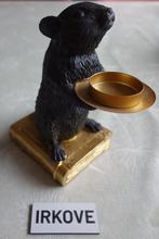 KANDELAAR THEELICHT MET RAT * Nieuw *, Overige materialen, Verzenden, Nieuw, Kandelaar
