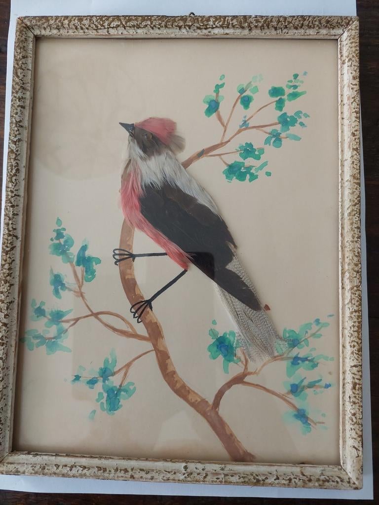Handwerkje met echte veren., Antiek en Kunst, Ophalen