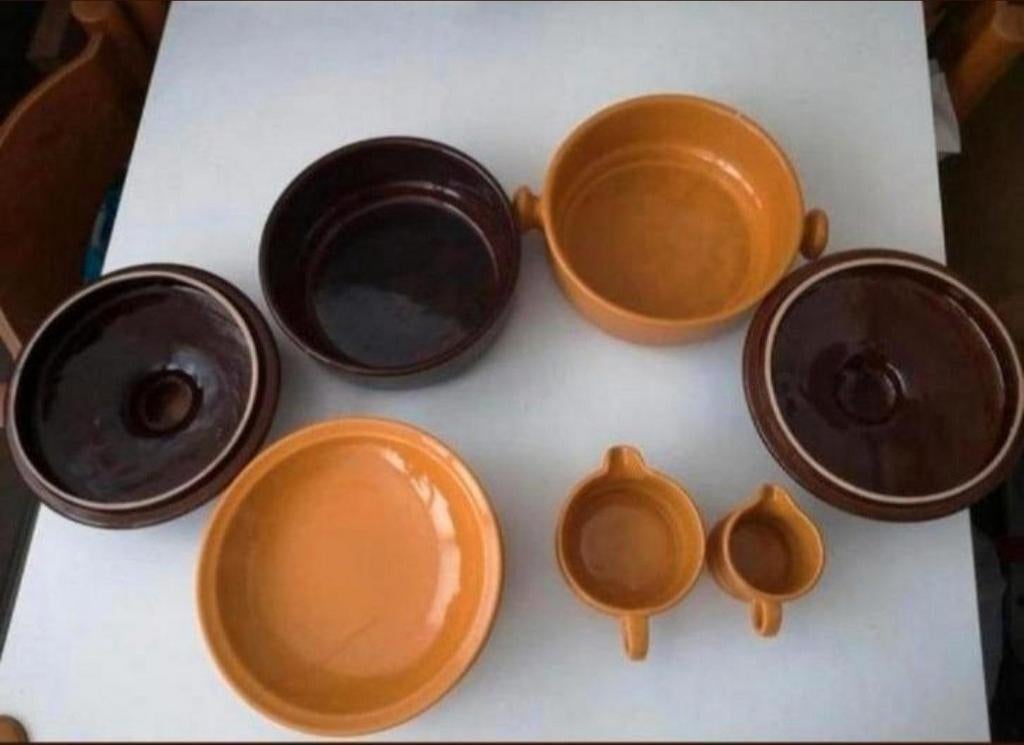 Jasba jus saus kannen, schalen met deksel, borden, Ophalen, Effen, Compleet servies