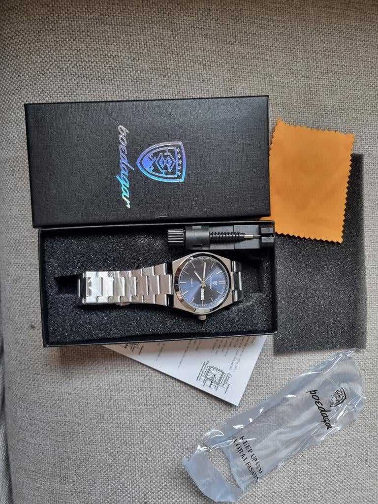Nieuw Poedagar Herenhorloge - Waterbestendig RVS, Sieraden, Tassen en Uiterlijk, Horloges | Heren, Nieuw, Polshorloge, Overige merken