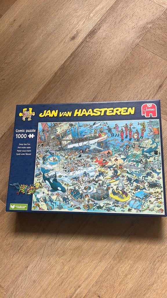 Jan van Haasteren puzzel Pret onder water, Hobby en Vrije tijd, Denksport en Puzzels, Ophalen, 500 t/m 1500 stukjes, Zo goed als nieuw