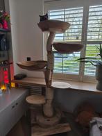 Zeer mooie teak houten krabpaal 1.50 hoog met 5 ligplaatsen., Ophalen, Zo goed als nieuw, Krabpaal