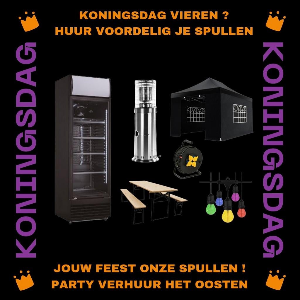 Party Verhuur Het Oosten- Koelkast huren voor Koningsdag?, Ophalen, Zo goed als nieuw, Oranje of Koningsdag