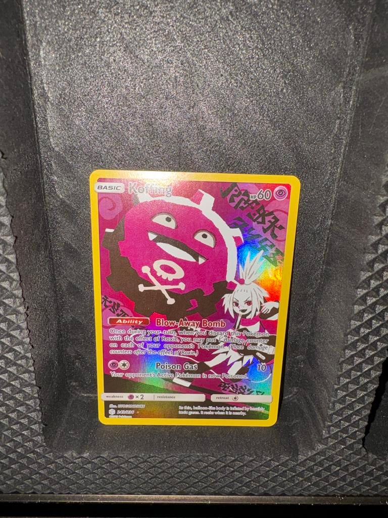 Koffing EXL Pokémon kaart, Ophalen of Verzenden, Zo goed als nieuw, Losse kaart, Foil