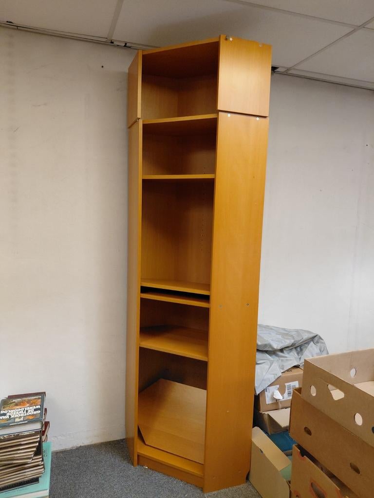 Bilky hoek boekenkast met opzetstuk - Ruime opbergoplossing, Ophalen, Met plank(en), Gebruikt, 200 cm of meer