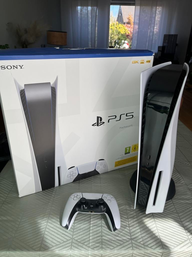 Base Ps5 disc version - Wit - Controller, Spelcomputers en Games, Spelcomputers | Sony PlayStation 5, Ophalen, Gebruikt