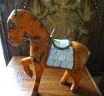 India Marwari paard zeldzame kleur. Met parelmoer en messing, Antiek en Kunst, Kunst | Niet-Westerse kunst, Verzenden