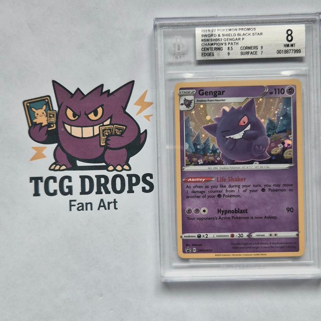 Gengar SWSH52 Black Star Promos (BGS 8), Ophalen of Verzenden, Nieuw, Losse kaart, Foil