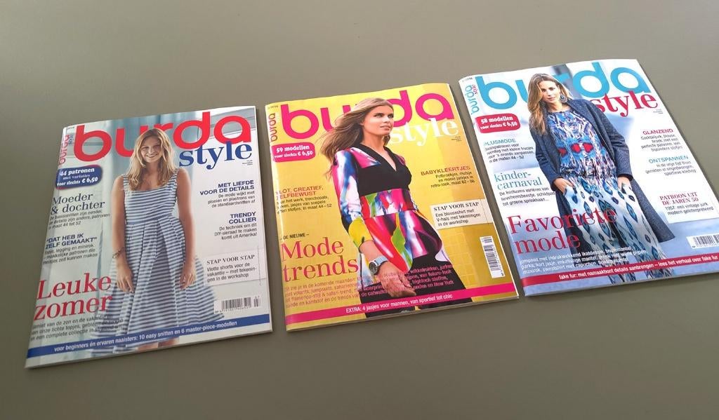 Burda Style 2016 - nummer 01, 02, 07, Hobby en Vrije tijd, Overige typen, Vrouw, Zo goed als nieuw, Burda
