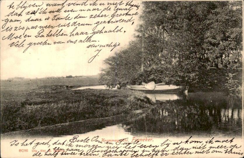 Franeker - Krommegracht, Ophalen of Verzenden, Voor 1920, Gelopen, Friesland