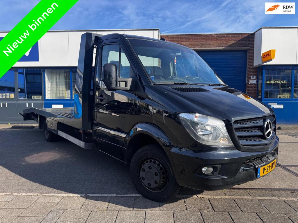 Mercedes-Benz Sprinter 519 3.0 Euro6 Airco Tijhof Oprijwagen, Auto's, Bestelauto's, Automaat, Stof, Gebruikt, 190 pk