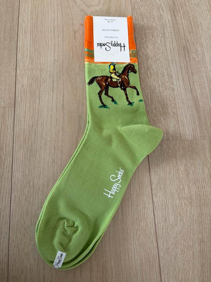 Happy Socks met paardrijmotief - Maat 41-46 - Nieuw, Kleding | Dames, Sokken en Kousen, Nieuw, Sokken en Kniesokken, Overige maten