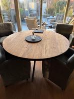 Ronde eettafel, Huis en Inrichting, Tafels | Eettafels, Ophalen, Zo goed als nieuw, Vier personen, 100 tot 150 cm