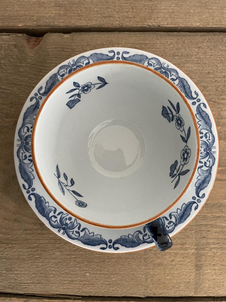 Rörstrand Ostindia porselein –4 kop&schotels– Zweeds vintage, Antiek en Kunst, Ophalen of Verzenden