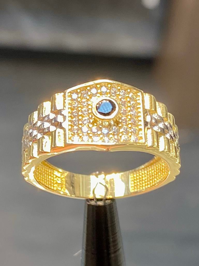 14k Gouden Ring met Edelsteen, 18 tot 19, Nieuw, Ophalen of Verzenden, Met edelsteen