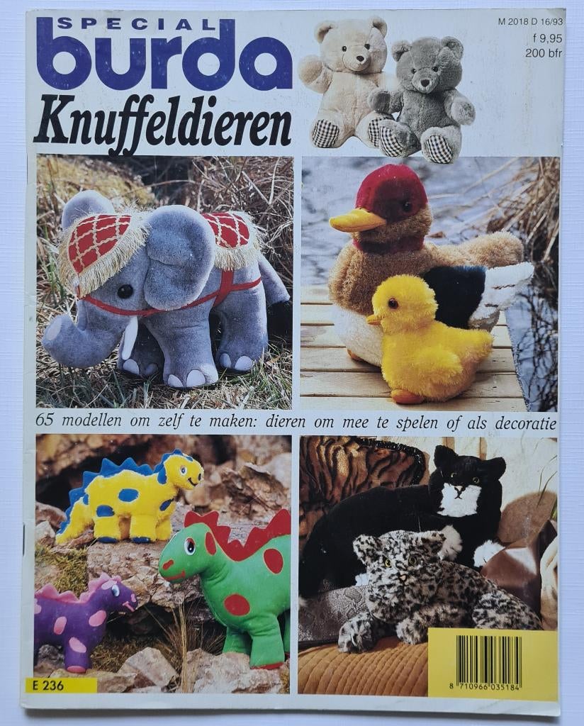 Burda special patronen van Knuffeldieren om zelf te maken, Ophalen, Zo goed als nieuw