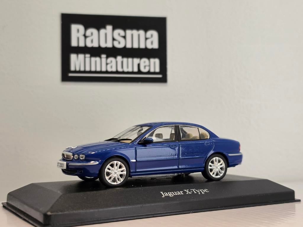Jaguar X-Type 2004 - Blauw - 1:43 ixo/atlas, Overige merken, Ixo/Atlas, Auto, Ophalen of Verzenden