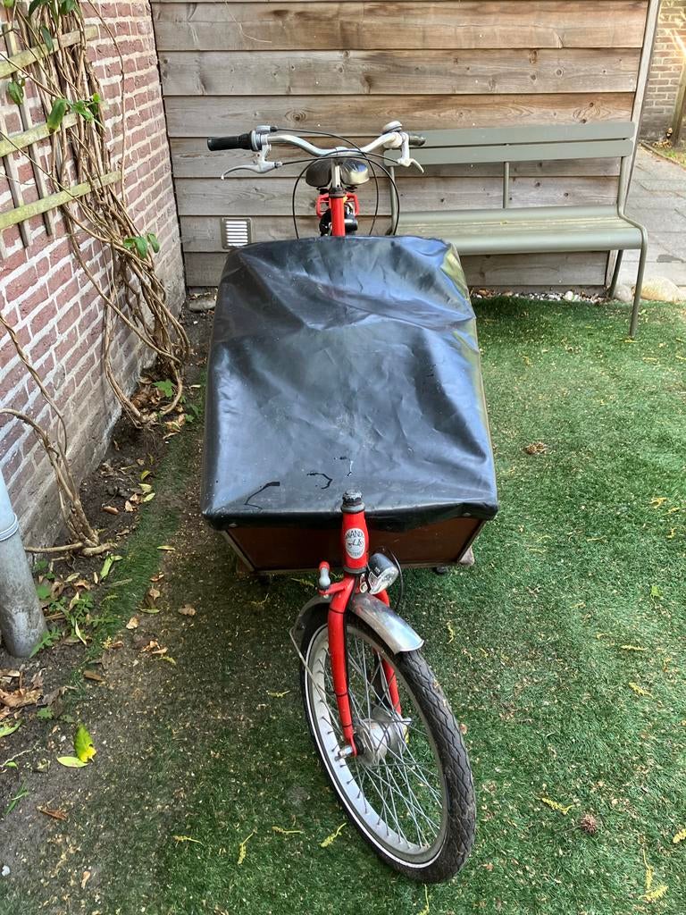 Bakfiets Extra Lange Bakfiets met Huif en Afdekzeil, Overige merken, 4 kinderen of meer, Gebruikt, Huif