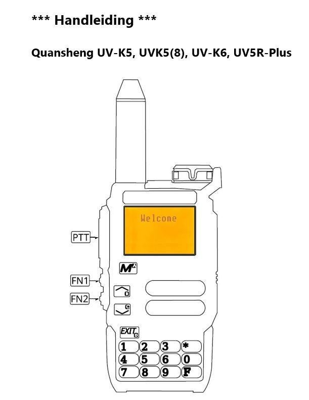 Portofoon Quansheng UV-K5(8),UV-K6,UV5R (ONLINE) Modificeren, Telecommunicatie, Portofoons en Walkie-talkies, Nieuw, Ophalen of Verzenden